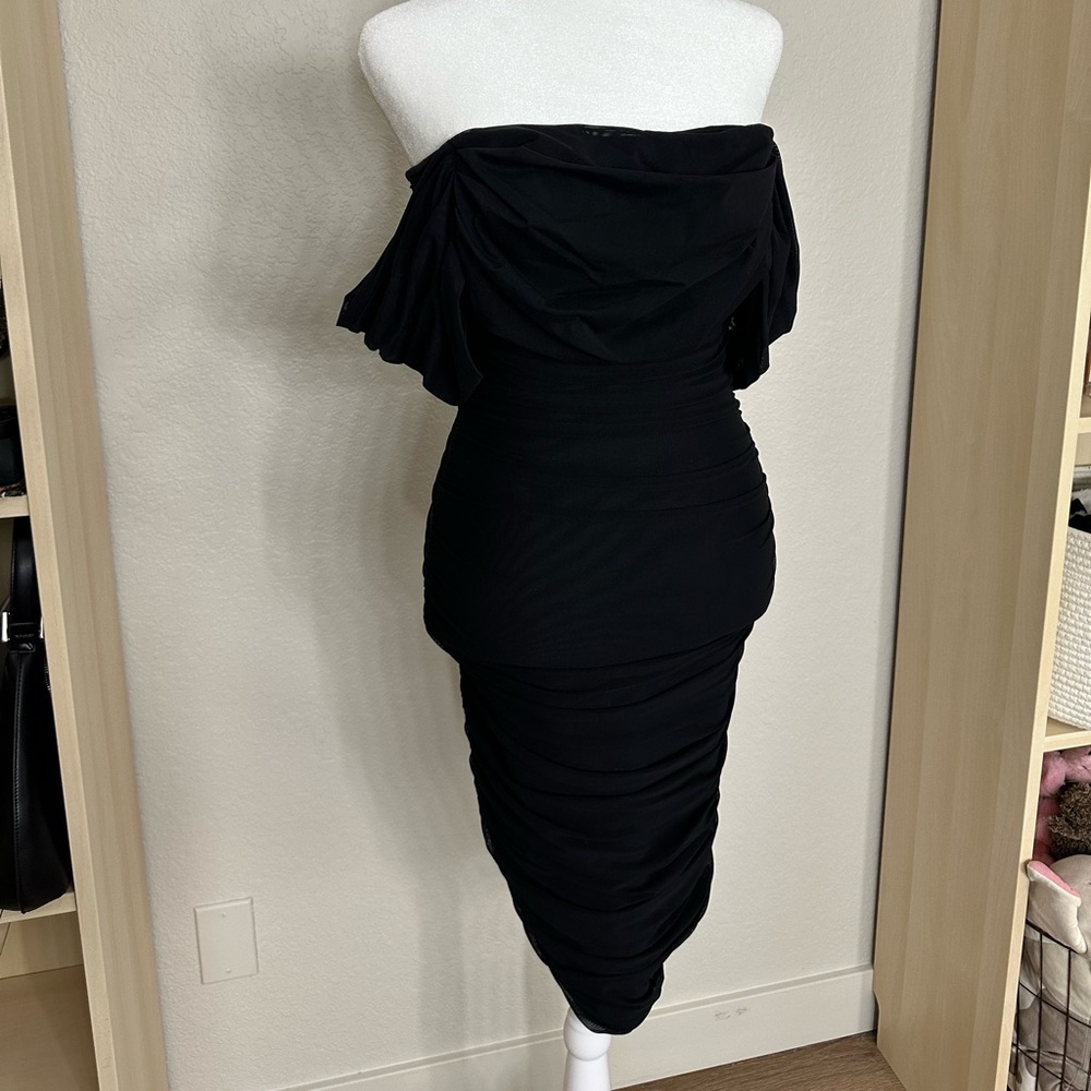 Elegant Black Off-Shoulder Dress